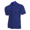 Chiba Bicycle T-shirt Leisure (Front Zipper, 3 Back Pockets, Quick-drying) Navy Blue Men